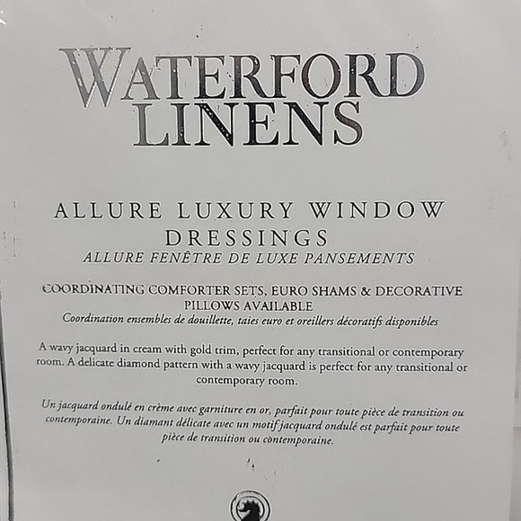Waterford Linens NEW Allure Scalloped Valance 55×18 Slate Gray - Picture 5 of 6